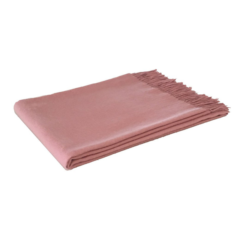 Madison Woven Baby Alpaca Throw Blanket, Dusty Rose