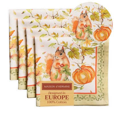 Maison d'Hermine Pumpkin Passion 100% Cotton Napkins - 20" x 20"