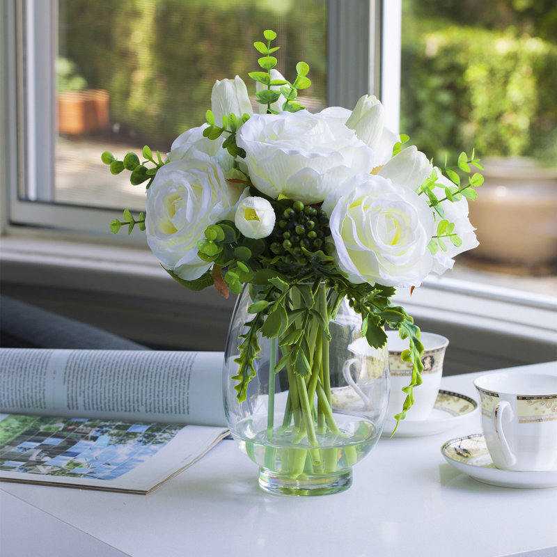 Vase en verre transparent Bouquet de balles H 5 po