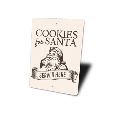 Cookies For Santa Served Here Sign