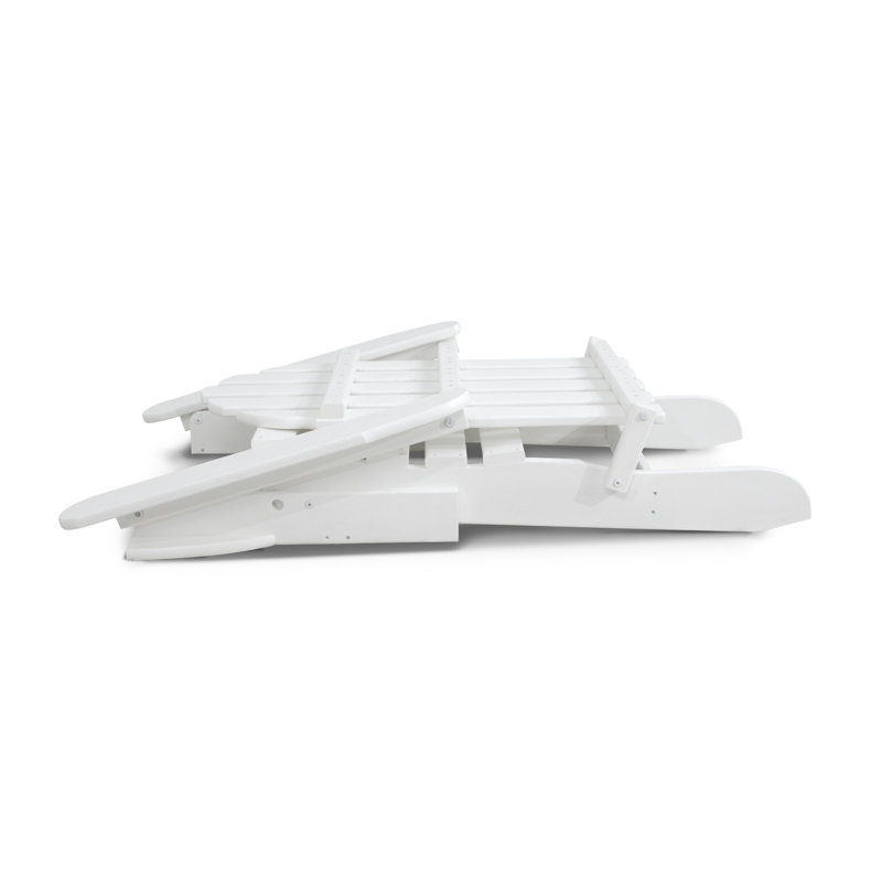 POLYWOOD Classics Folding Adirondack, White