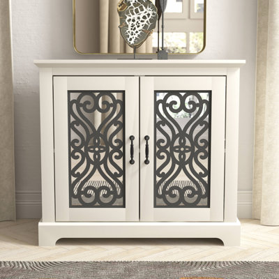 Armoire décorative traditionnelle à 2 portes Ariba H 29,3 "
