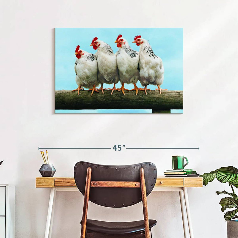 Brampt Chicken Friends, 24" H x 36" W