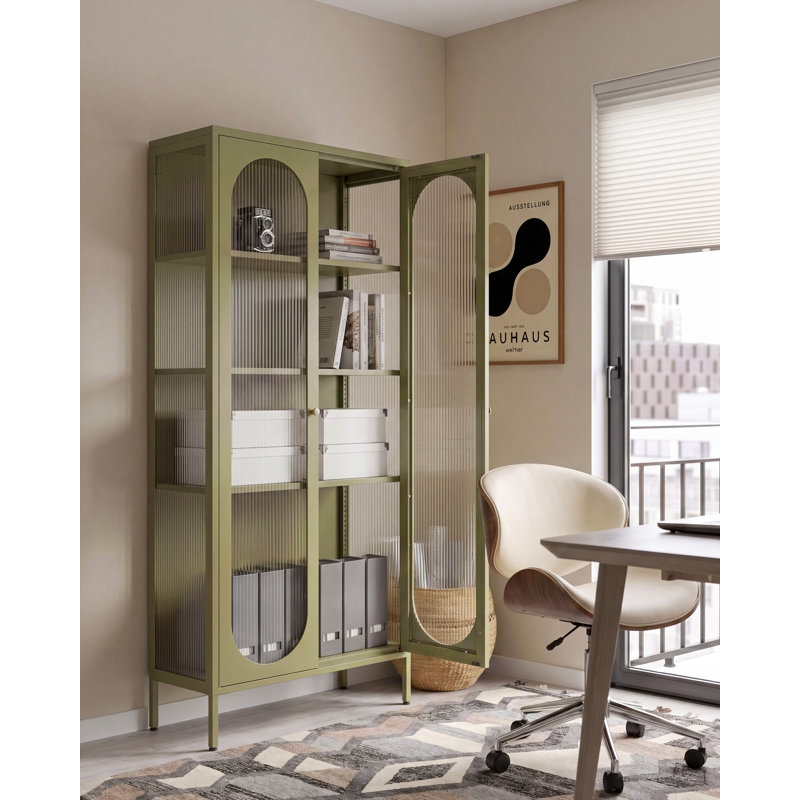 Catherene 2 -Door 4 -Shelf Storage Cabinet