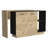 Kitchen Island, Double Door Cabinets, Two External Shelves, Three Shelves-1327492670