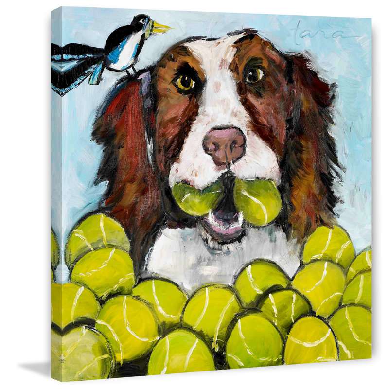 « tara aime tennis », impression sur toile tendue, H 48 po x l 48 po