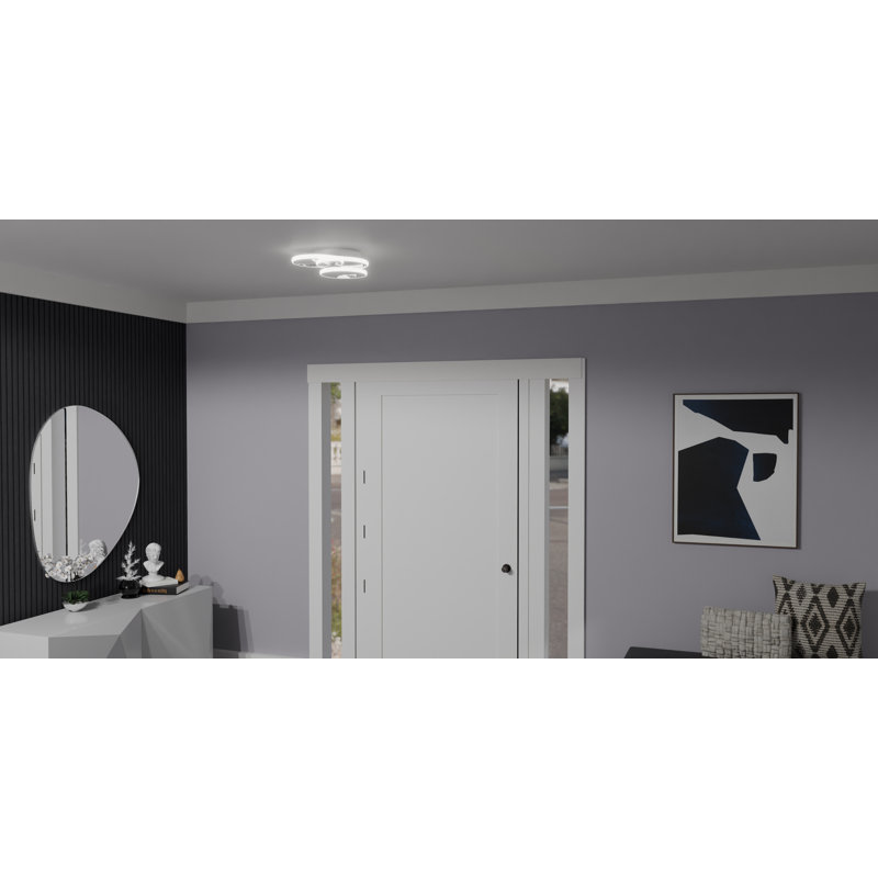 Gouglersville LED Flush Mount, Polished Chrome