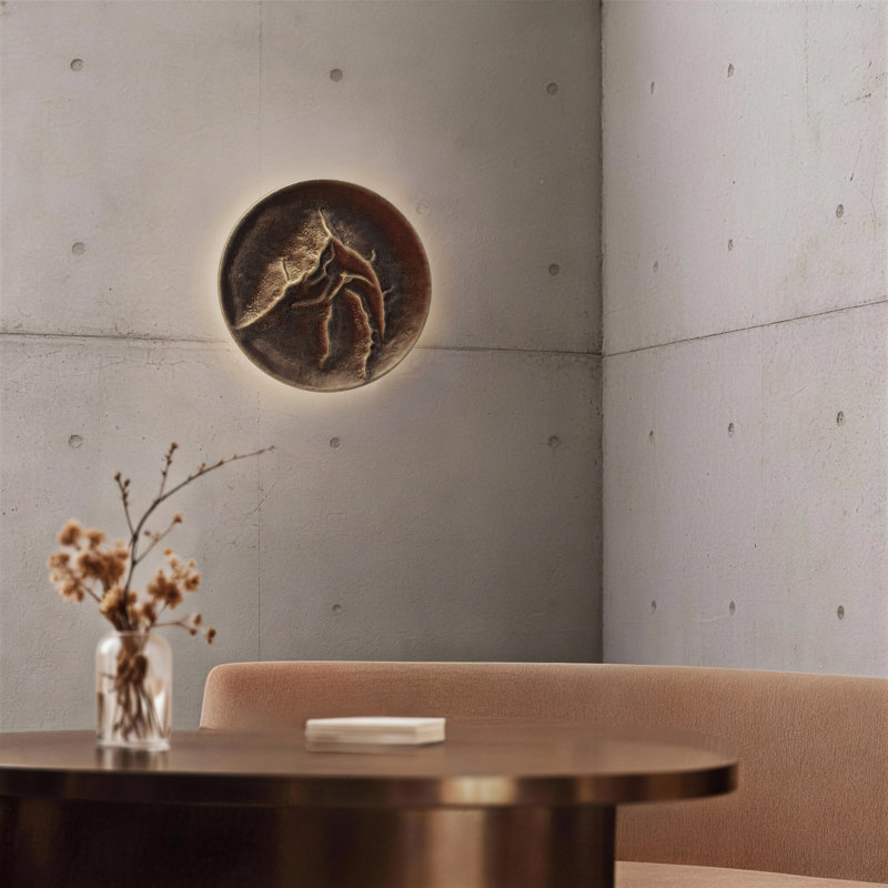 Applique murale lune, Bronze