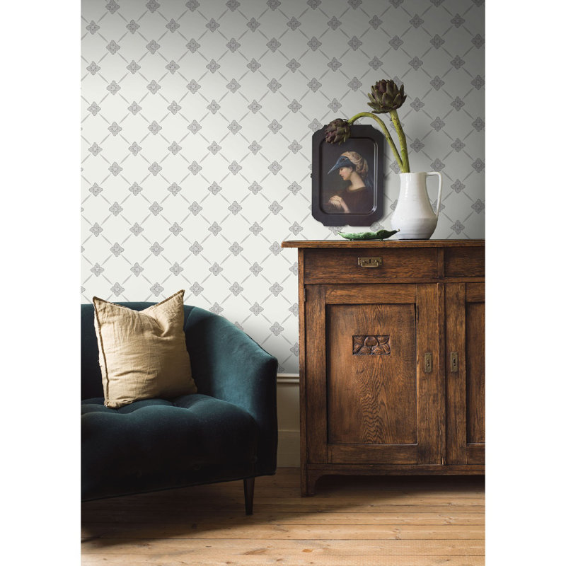 Boråstapeter Linné Wallpaper, Gray/Silver