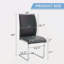  Simple Arch Chair - Ensemble de 2 chaises de salle à manger en polyuréthane haute résilience avec pieds en métal arqués.-1955119996