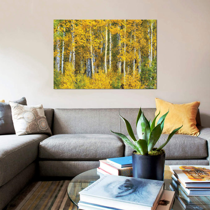 Jaune, reproduction d’art sur toile, H 8 po x l 12 po x P 0,75 po, Toile tendue, Pas de tapis