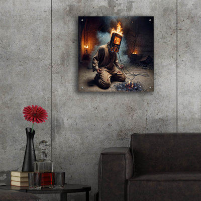 Epic Art 'Dialtone' by Rey Klimt Acrylic Glass Wall Art, 24" x 24"