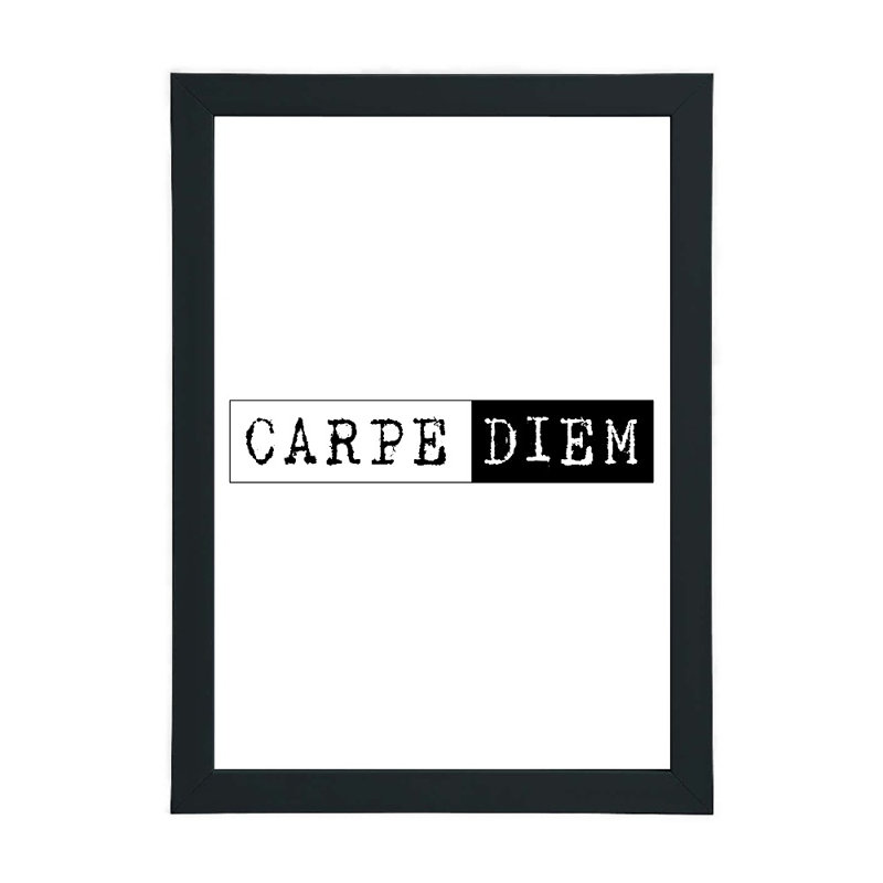 Carpe Diem - Print, 21cm H x 15cm W x 2.5cm D, Black Framed