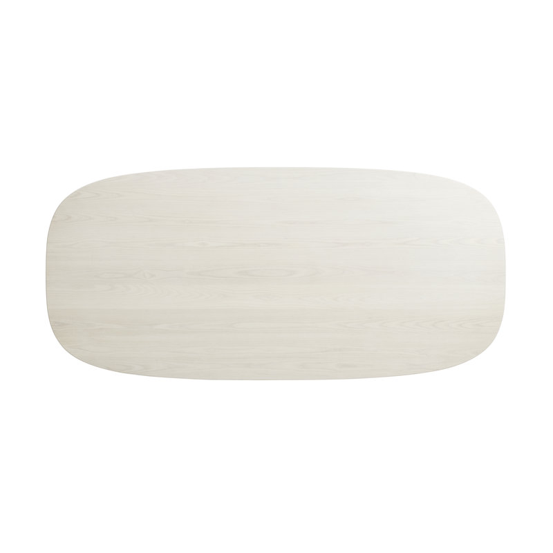 Good Times Oval Solid Wood Dining Table, Whitewashed Ash, 45" W x 100" L