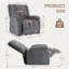 Fauteuil inclinable électrique surdimensionné surdimensionné, grand fauteuil inclinable électrique avec massage, porte-gobelets, poches latérales-121131689