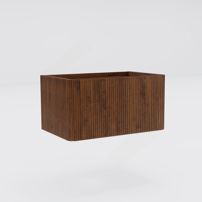 Armoire de salle de bain murale flottante pour salle de bain moderne, Noyer
