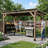 6 X 12 Ft. Cedar Wood Gazebo With Storage Shelving And Bar Counter, Galvanized Steel Hardtop For Outdoor Patio, Deck, Backyard