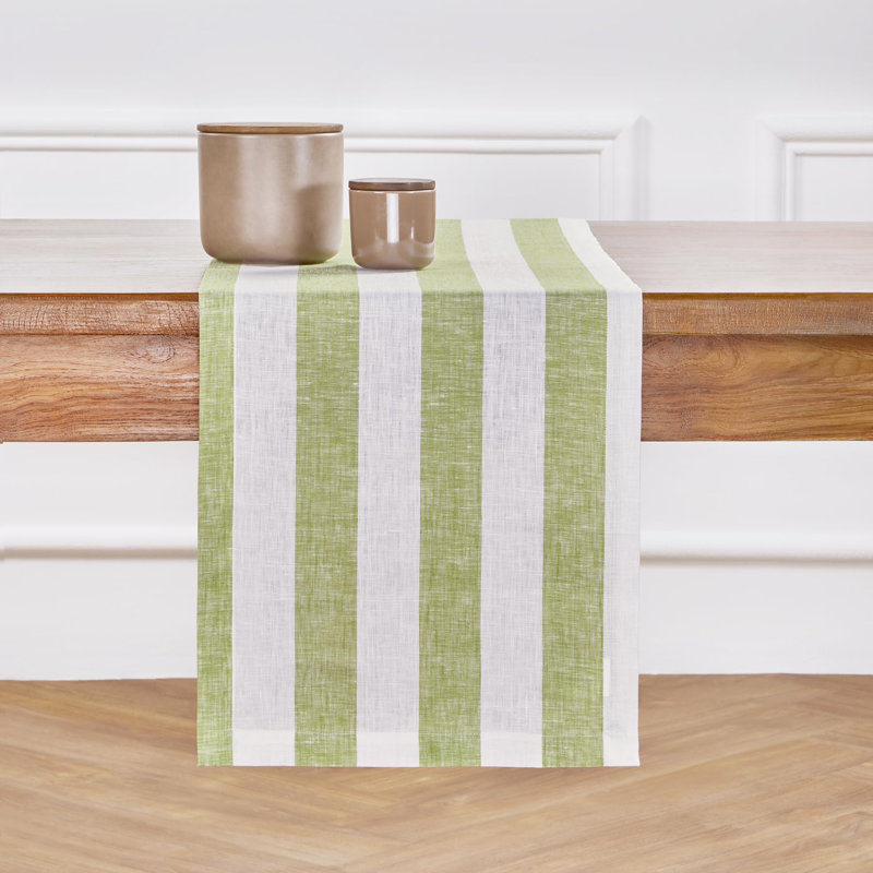 Buffalo Check - 100% Pure Linen Table Runner, 132" x 14", Fall Check
