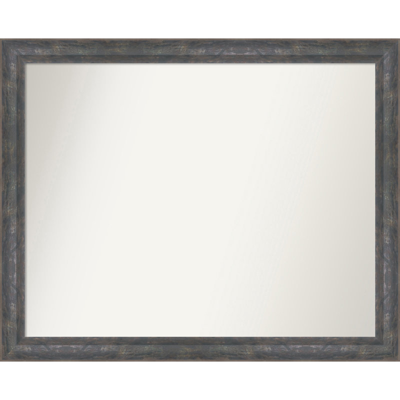 Earmon Solid Wood Wall Mirror, Rectangle, Gold, 25.25" x 31.25"