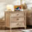 Farmhouse Nightstand With Charging Station, 24" Wide End Table With 3 Drawers,Wood Dresser Cabinet For Bedroom, Bed Side Table Chest Of Drawers,Night Stand For Living Room, Closet-123037900-123175609