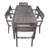 7 Pieces Acacia Wood Outdoor Dining Set With Cushions-2104630570