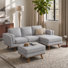 2-Piece Upholstered Square Arm Sofa Set