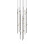 Constellation - Aries 12" Round LED Pendant - Satin Nickel Fixture - White Optical Acrylic Shade - 3000K - 120" Cable-57298879-232673601-232673603