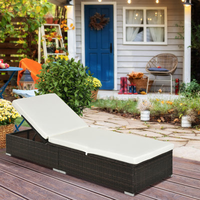 Kittle 195cm Long Reclining Single Chaise with Cushions