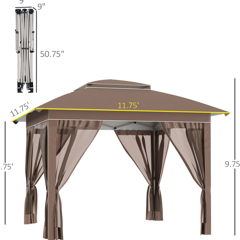 Pavillon de jardin 12 'X Pop Up