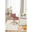 Chaise de bureau pivotante en velours 360 avec base en métal et roues universelles-453330988