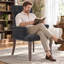 Chaise de salle à manger rembourrée en chenille Modern-123043501