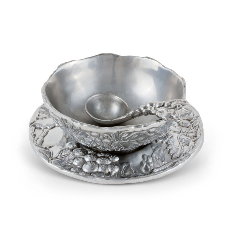 Arthur Court Designs Grape Aluminum Condiment Server