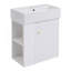 Meuble-lavabo flottant moderne de 21,6 po avec lavabo en céramique - parfait pour les petites salles de bain