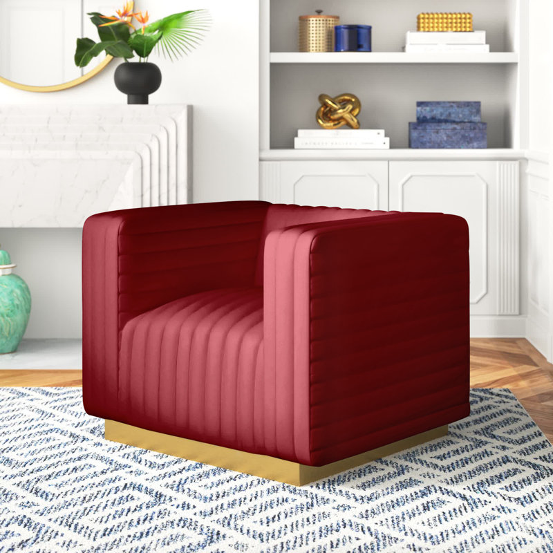 Fauteuil Charisma, Velours marron