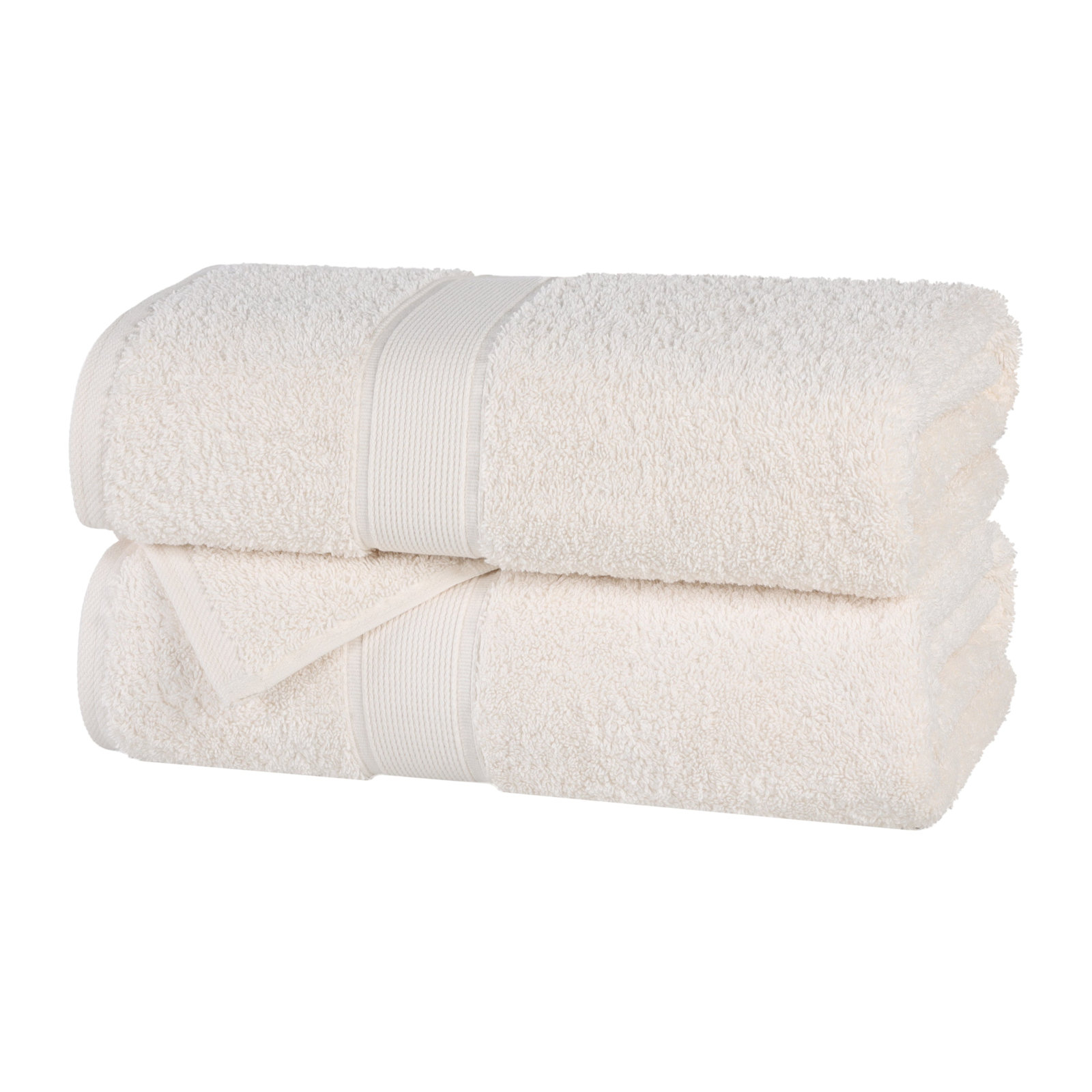 Organic Cotton Towel Set, Ivory, 2 Bath Sheet Set