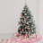 Pink Gingerbread Christmas Tree Skirt, Green Wreath and Snowflake Rustic Holiday Decor
