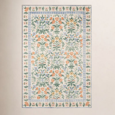 Rifle Paper Co. x Loloi Cream Floral Rug