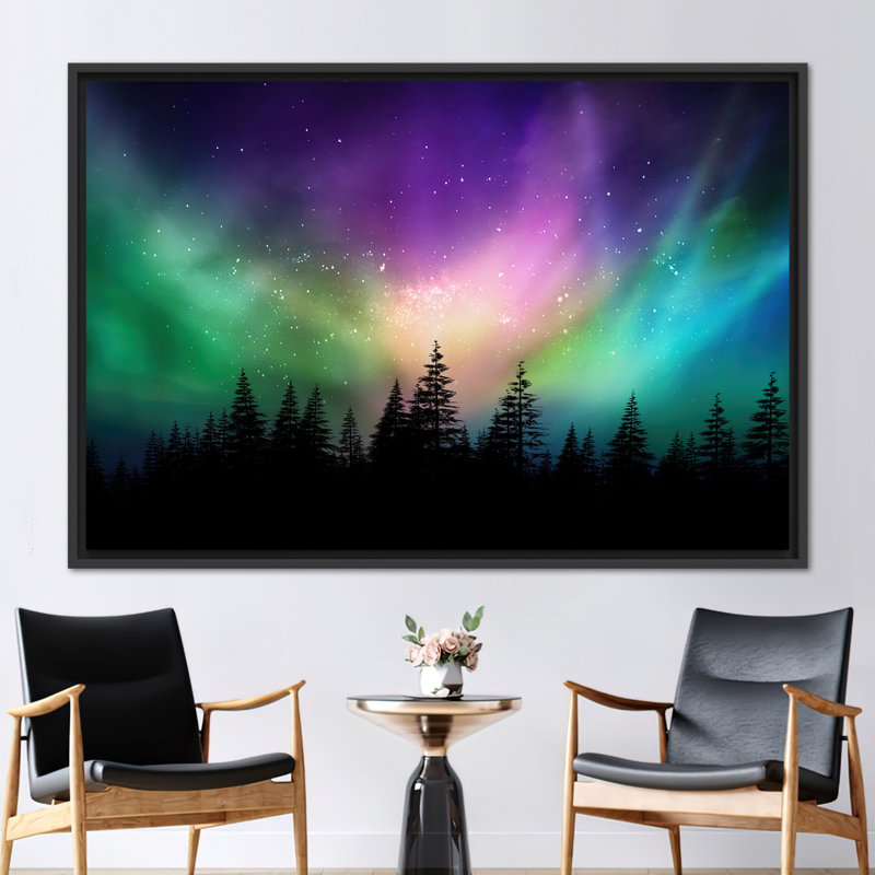 Print on Canvas, 25 cm H x 35 cm W, Framed Print without Mat, Black