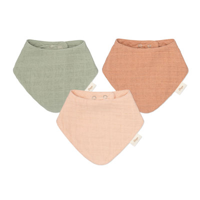 Kaleidoscope 3Pc. Muslin Bib Set - Rose