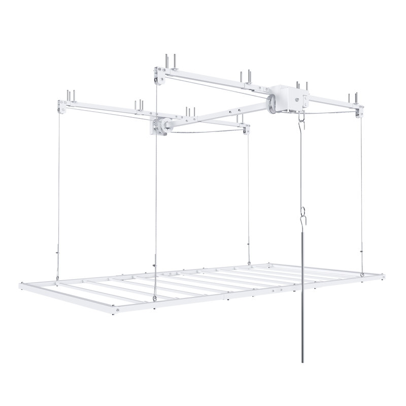 Support de rangement de garage robuste de 3 pi x 6 pi - Organisateur entièrement en acier d'une capacité de 270 lb avec verrou de sécurité (pour plafonds hauts de 10 à 12 pi)