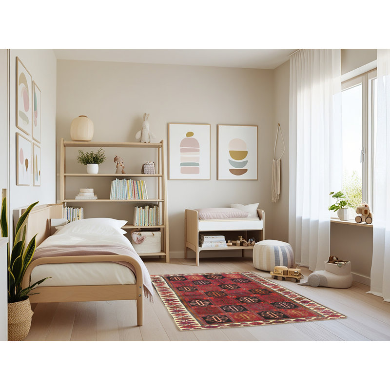 Tapis rouge à motif sud-ouest, Rectangle 3 pi x 5 pi