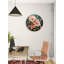 Horloge murale florale en verre trempé, horloge fleurie, grande horloge murale, horloge murale-1456414254-1456414250