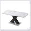 Table de salle à manger moderne carrée, extensible, avec pied de table en MDF en forme de X-2124077978-2124077973-2124077972