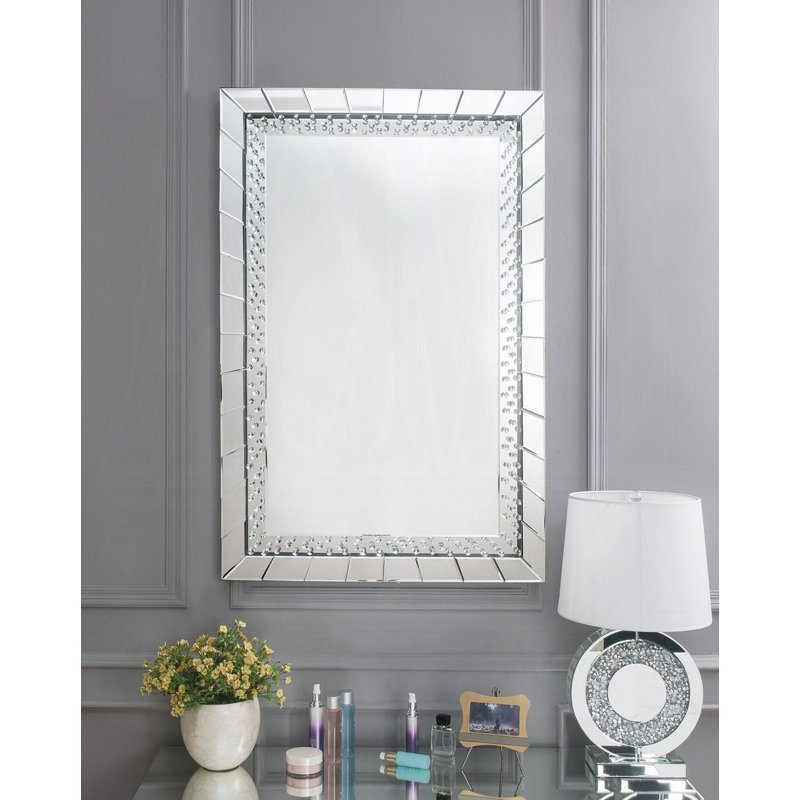 Choe Wood Flat Wall Mirror