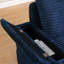 Velours côtelé de luxe bleu avec coussins décoratifs et 1 canapé de siège profond pour le salon, tissu, structure à haute éponge à ressorts, conception ergonomique, confort optimal, assemblage rapide et facile