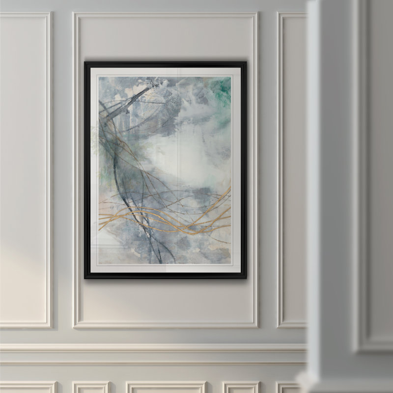 Ondulation ondulée II - reproduction d'art sur toile, H 26,5 po x l 36,5 po x P 1,5 po, Cadre noir