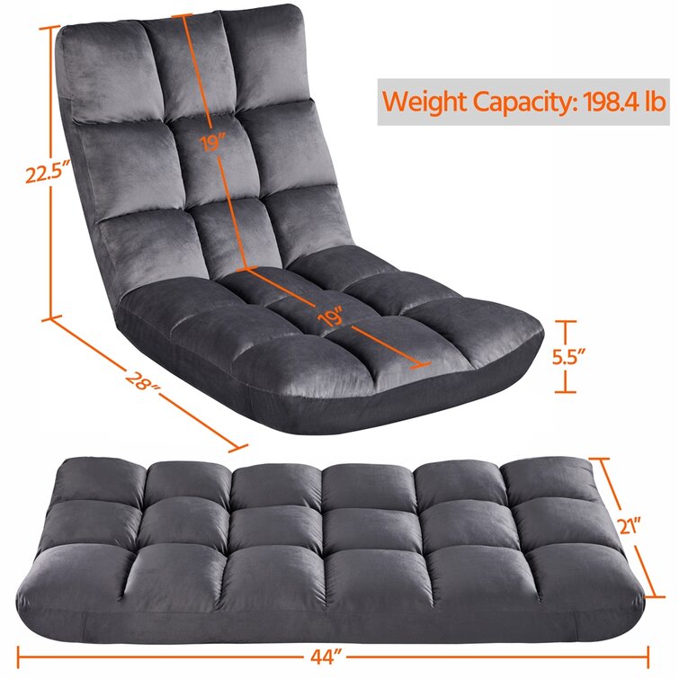 Floor Game Sofa Chair with 14 Adjustable Positions Portable Yaheetech