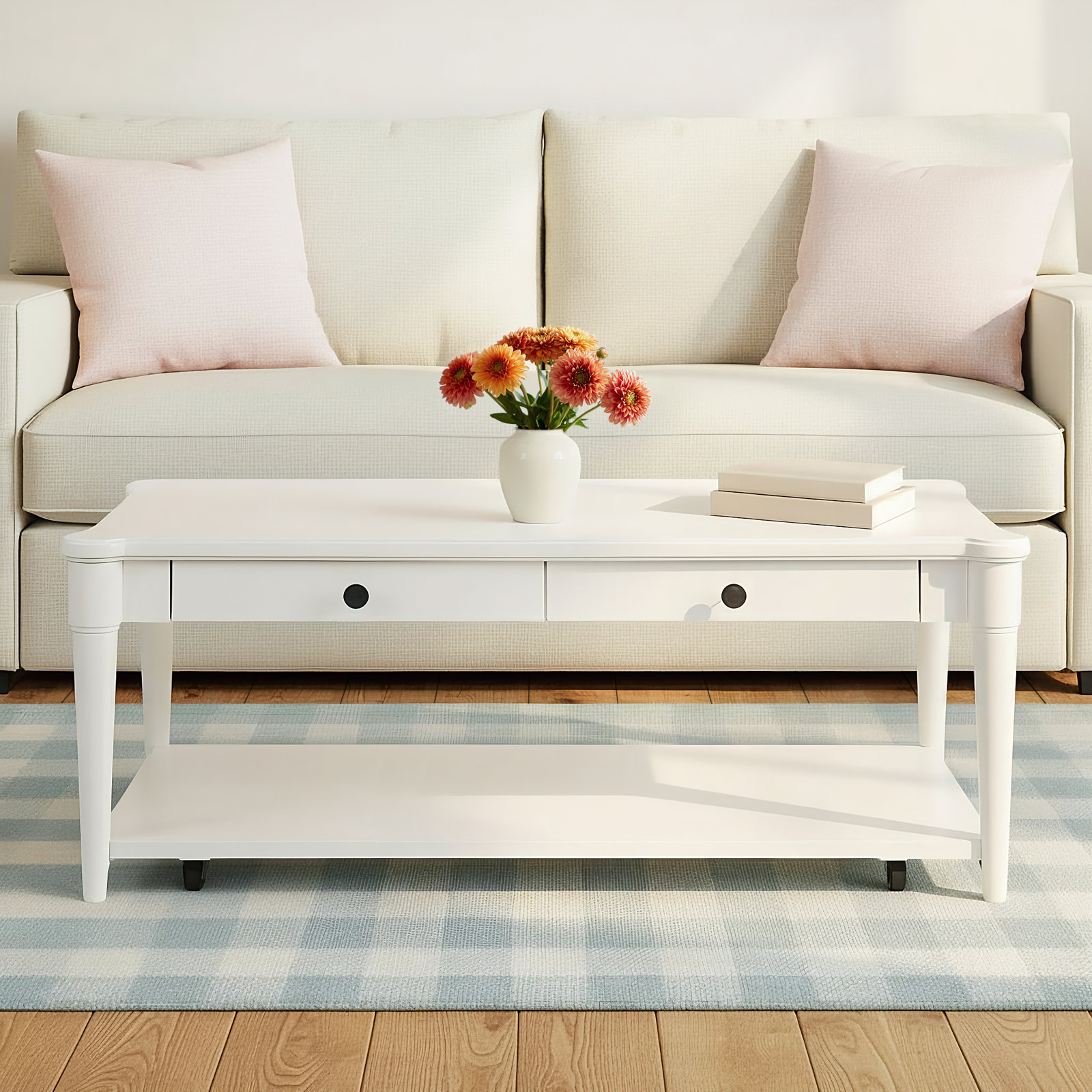 Dana 48" Coffee Table, White