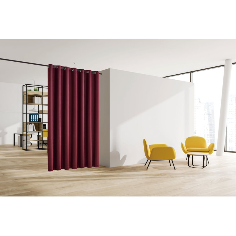 Emillie Blackout Single Curtain Panel, Burgundy, 120" W x 108" L
