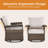 Malaree Wicker 2 - Person Patio Conversation Set with Cushions-1422536960